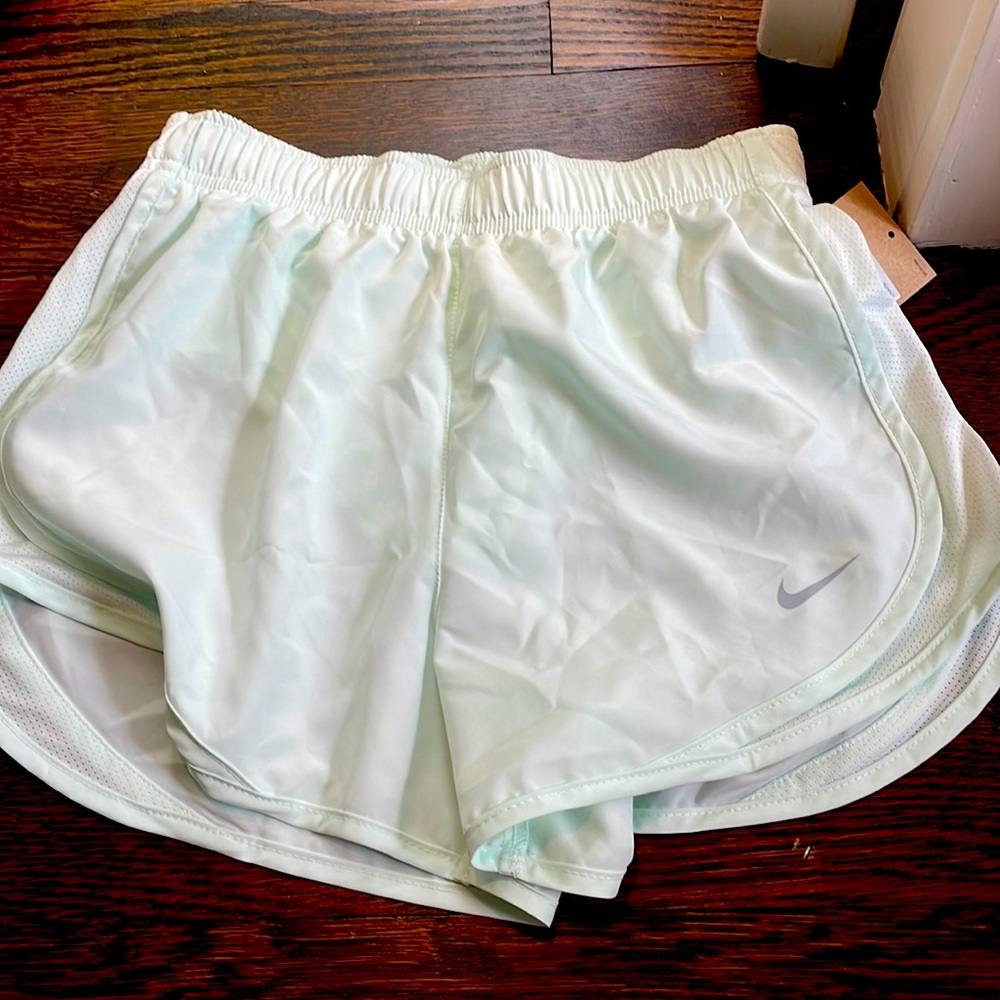 Women’s Nike Tempo Running Shorts with Dri-fit lining mint green